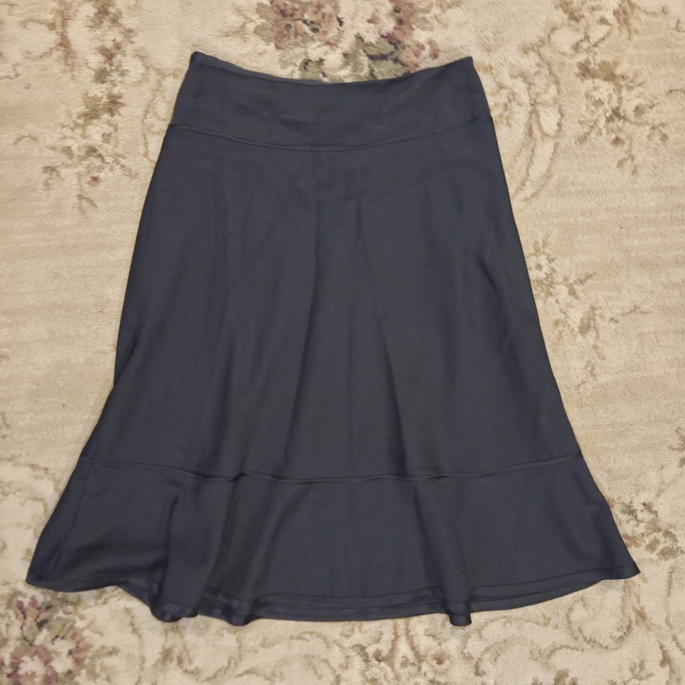 Express Black A-Line Skirt With Zip Closure 7/8